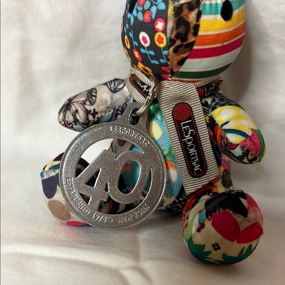 Brand New Limited Edition LeSportsac 40th Anniversary Patchwork Bunny Keychain - Picture 2 of 4